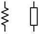 Two typical representations of resistors in a circuit.