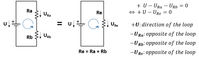 Resistors in series KVL