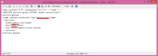 Linkit Smart avahi config file for new service.png