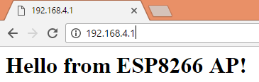 ESP8266 access point webserver response