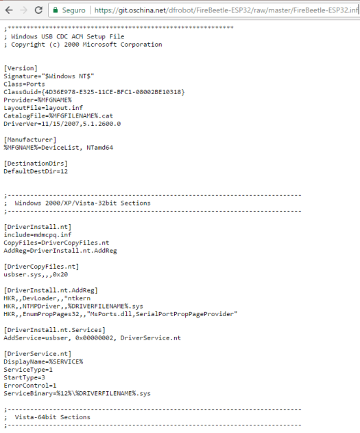 FireBeetle ESP32 driver