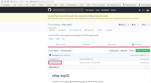 uLisp Arduino file on the GitHub repository