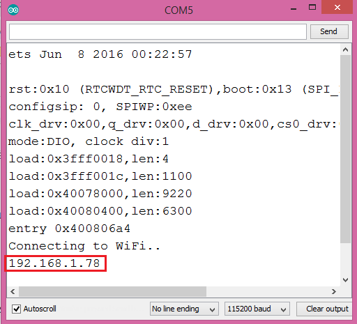 ESP32 Print local IP address to serial