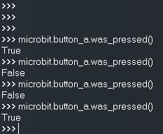 Testing if a button from the Micro:bit board was pressed, using MicroPython