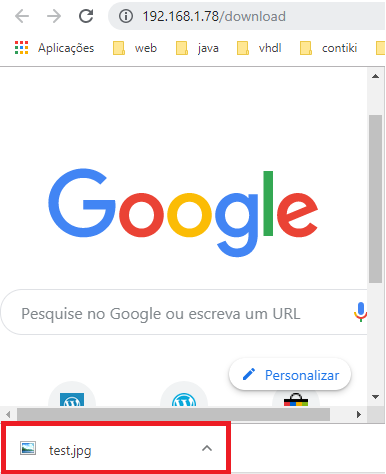 Web browser getting image from the ESP32 SPIFFS file system and saving it as an attachment.
