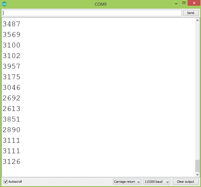 Periodic measurements from the ambient light sensor, using the Ticker library.